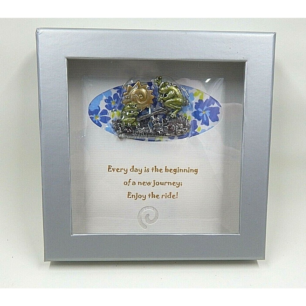 Patricia Dash “Every Day Is The Beginning Of A New Journey" Pewter Frog Brooch